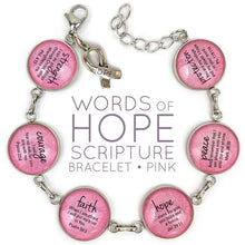 Load image into Gallery viewer, Words of Hope &amp; Scriptures Bracelet – Strength, Courage, Faith, Hope –