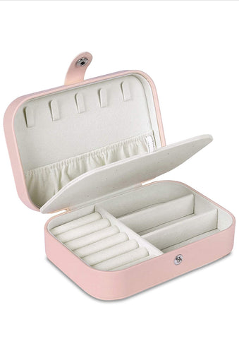 Pink Leather Jewelry Case