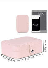 Load image into Gallery viewer, Pink Leather Jewelry Case