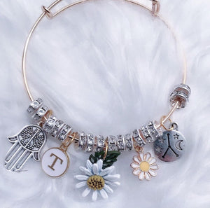 GOLD - bangle charm bracelet - miscellaneous charms
