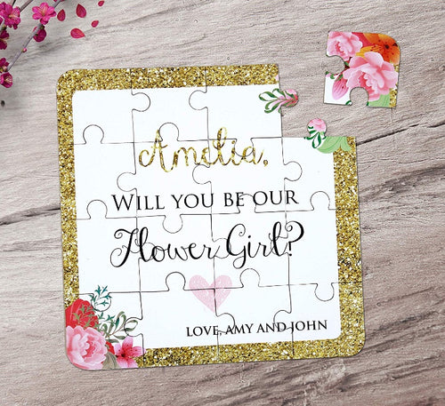 Flower Girl Proposal Puzzle