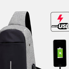 Load image into Gallery viewer, men Messenger Bags Rechargeable USB Anti-thief