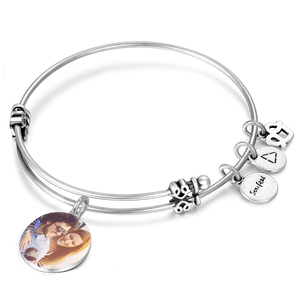 SILVER - bangle charm bracelet - miscellaneous charms